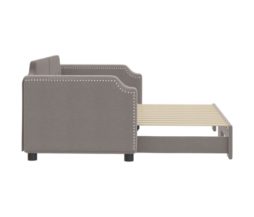 Sofá cama nido tela gris taupe 80x200 cm