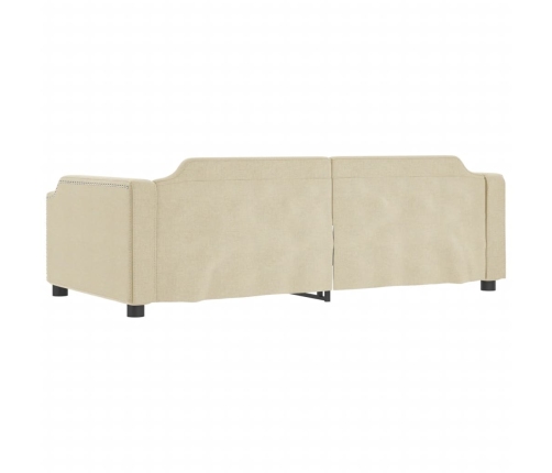 vidaXL Sofá cama nido tela crema 80x200 cm