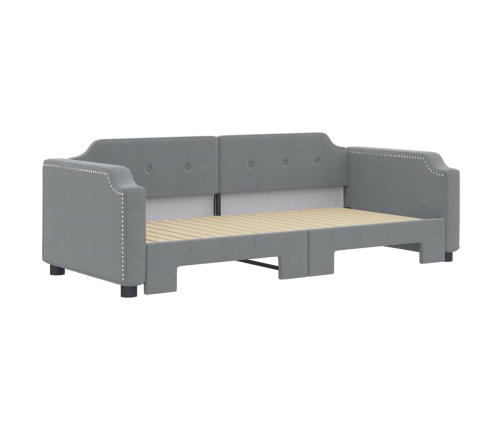 vidaXL Sofá cama nido tela gris claro 90x190 cm