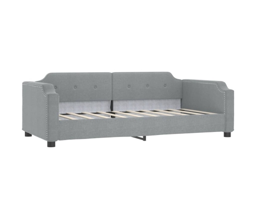 vidaXL Sofá cama nido tela gris claro 90x190 cm