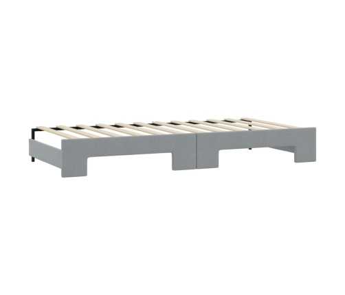 vidaXL Sofá cama nido tela gris claro 90x190 cm