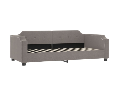 Sofá cama nido con cajones tela gris taupe 80x200 cm