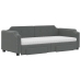 Sofá cama nido con cajones tela gris oscuro 90x190 cm