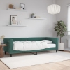 Sofá cama con colchón terciopelo verde oscuro 80x200 cm