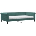 Sofá cama con colchón terciopelo verde oscuro 100x200 cm