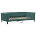 Sofá cama con colchón terciopelo verde oscuro 100x200 cm