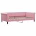 Sofá cama con colchón terciopelo rosa 100x200 cm