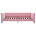 Sofá cama con colchón terciopelo rosa 100x200 cm