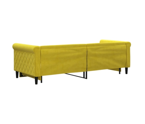 Sofá cama nido terciopelo amarillo 80x200 cm