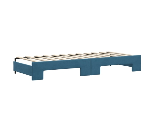 vidaXL Sofá cama nido con cajones terciopelo azul 80x200 cm