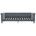 Sofá cama nido con cajones terciopelo gris oscuro 80x200 cm