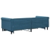 Sofá cama nido con cajones terciopelo azul 90x200 cm