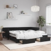 vidaXL Sofá cama nido con cajones terciopelo negro 100x200 cm