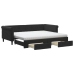 vidaXL Sofá cama nido con cajones terciopelo negro 90x200 cm