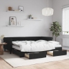 vidaXL Sofá cama nido con cajones terciopelo negro 90x200 cm