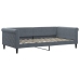 Sofá cama nido con cajones terciopelo gris oscuro 100x200 cm