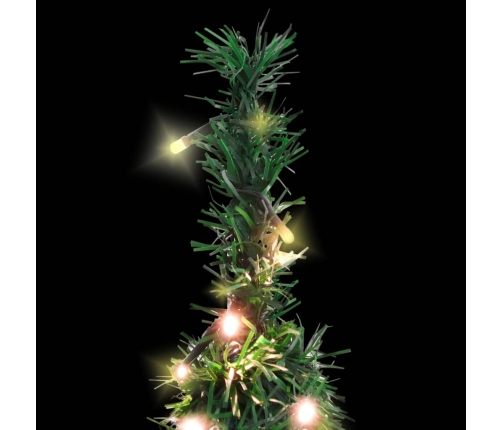 Árbol de Navidad artificial desplegable 50 LED verde 120 cm