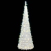 Árbol de Navidad artificial desplegable 50 LED blanco 120 cm