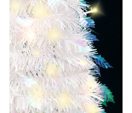 Árbol de Navidad artificial desplegable 50 LED blanco 120 cm