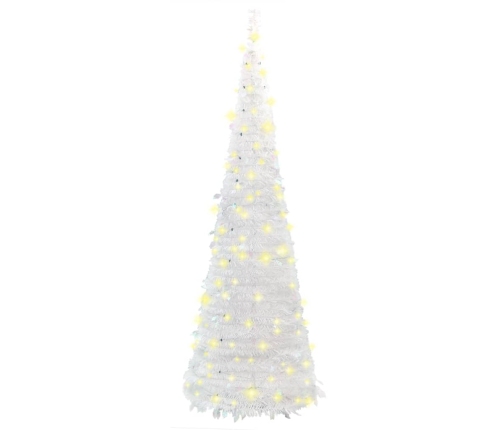 Árbol de Navidad artificial desplegable 50 LED blanco 120 cm