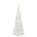 Árbol de Navidad artificial desplegable 50 LED blanco 120 cm