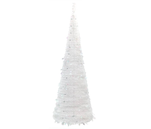 Árbol de Navidad artificial desplegable 50 LED blanco 120 cm