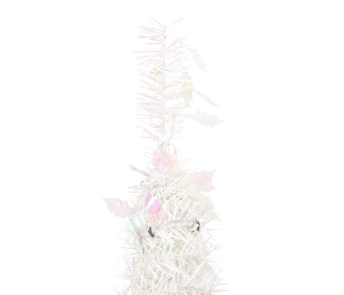 Árbol de Navidad artificial desplegable 50 LED blanco 120 cm