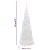 Árbol de Navidad artificial desplegable 50 LED blanco 120 cm