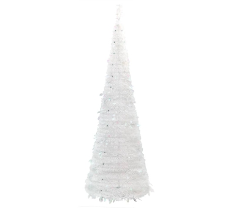 Árbol de Navidad artificial desplegable 100 LED blanco 150 cm