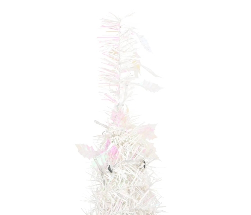 Árbol de Navidad artificial desplegable 100 LED blanco 150 cm