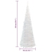 Árbol de Navidad artificial desplegable 100 LED blanco 150 cm