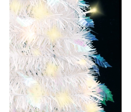 Árbol de Navidad artificial desplegable 200 LED blanco 210 cm