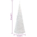 Árbol de Navidad artificial desplegable 200 LED blanco 210 cm