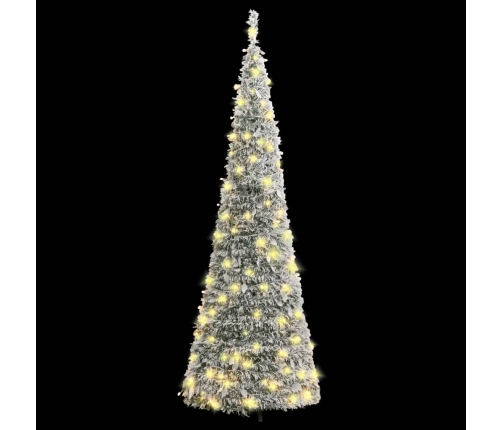 Árbol de Navidad artificial desplegable con nieve 50 LED 120 cm