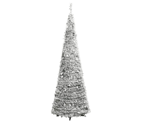 Árbol de Navidad artificial desplegable con nieve 50 LED 120 cm