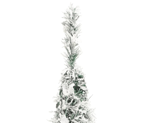 Árbol de Navidad artificial desplegable con nieve 50 LED 120 cm