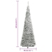 Árbol de Navidad artificial desplegable con nieve 50 LED 120 cm