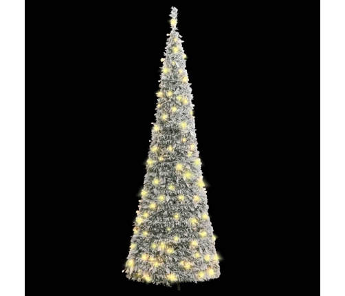 Árbol de Navidad artificial desplegable con nieve 100 LED 150cm