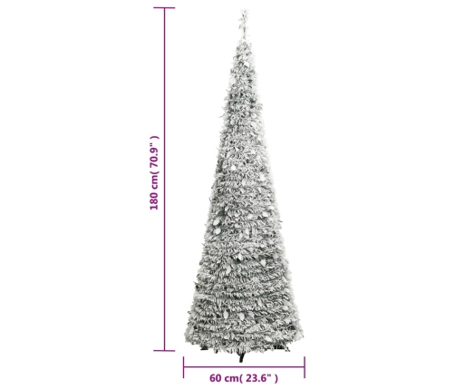 Árbol de Navidad artificial desplegable con nieve 150 LED 180cm