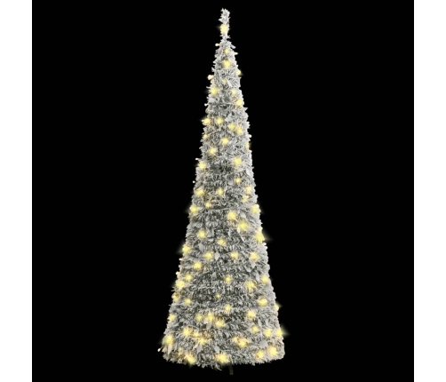 Árbol de Navidad artificial desplegable con nieve 200 LED 210cm