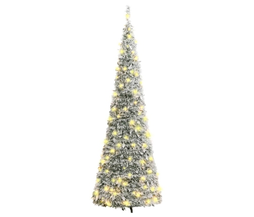 Árbol de Navidad artificial desplegable con nieve 200 LED 210cm