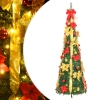 Árbol de Navidad artificial desplegable 50 LED verde 120 cm