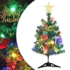 Mini árbol de Navidad artificial con 20 luces LED verde 45 cm