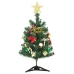 Mini árbol de Navidad artificial con 30 luces LED verde 60 cm