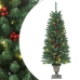 Árboles de Navidad artificiales 2 uds 100 LED verde 120 cm