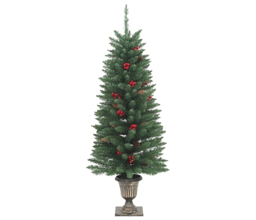 Árboles de Navidad artificiales 2 uds 100 LED verde 120 cm