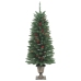 Árboles de Navidad artificiales 2 uds 100 LED verde 120 cm