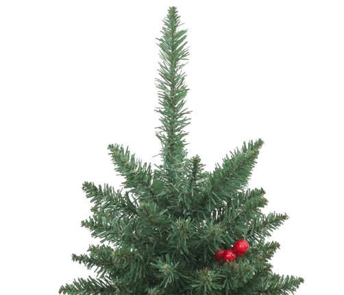 Árboles de Navidad artificiales 2 uds 100 LED verde 120 cm