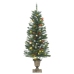 Árboles Navidad artificiales 2 uds 100 LED verde blanco 120 cm