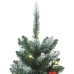 Árboles Navidad artificiales 2 uds 100 LED verde blanco 120 cm